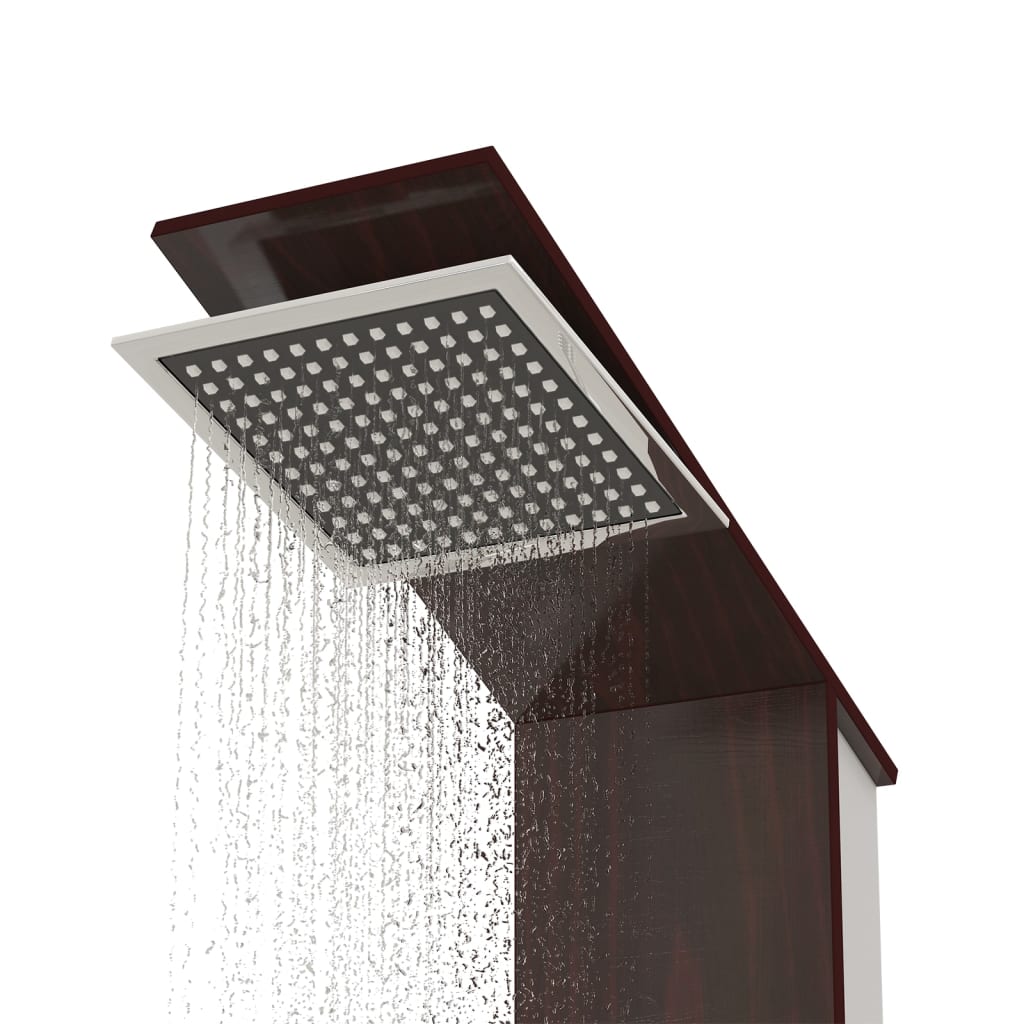 vidaXL Sistem de panou de duș, maro, sticlă