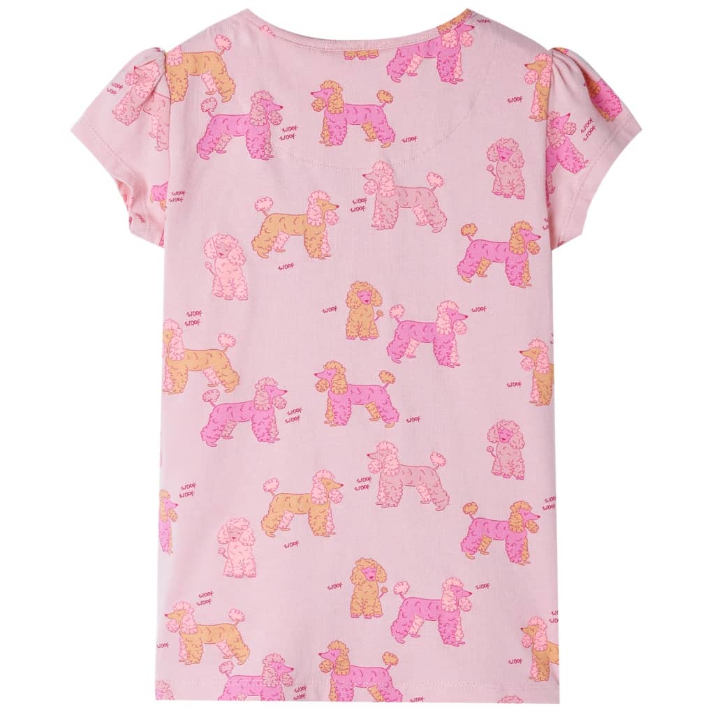 Pijamale pentru copii cu mâneci scurte, roz deschis, 92