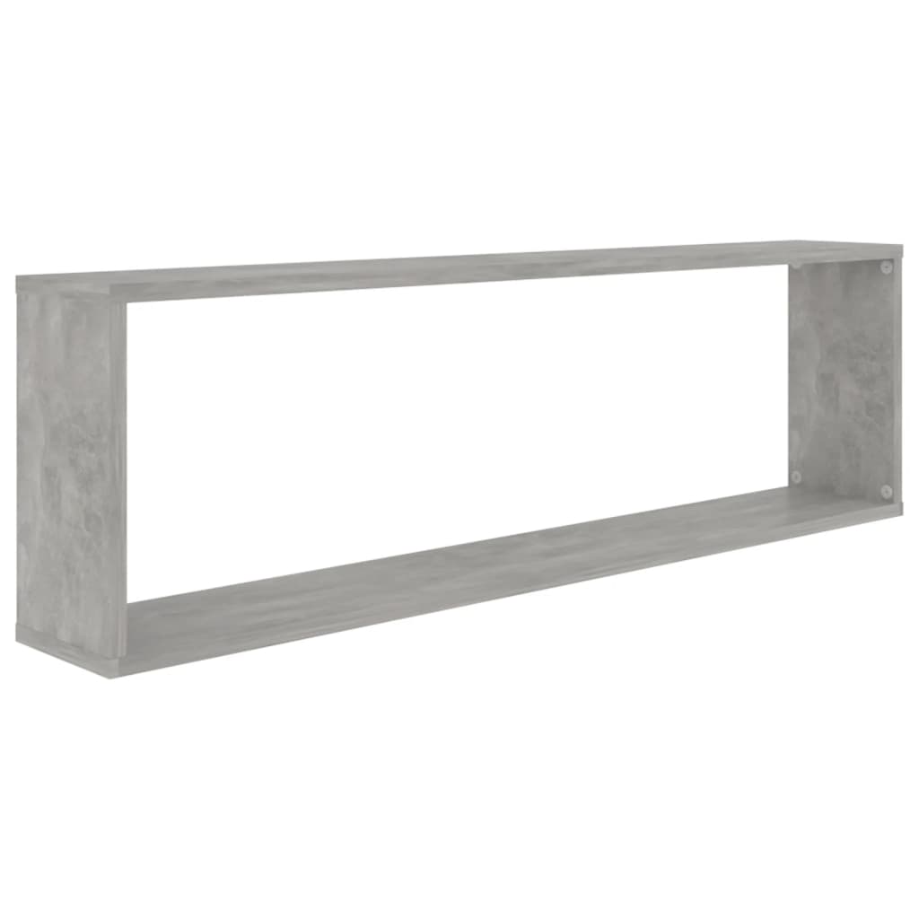 vidaXL Rafturi de perete cub, 2 buc., gri beton, 100x15x30 cm, PAL
