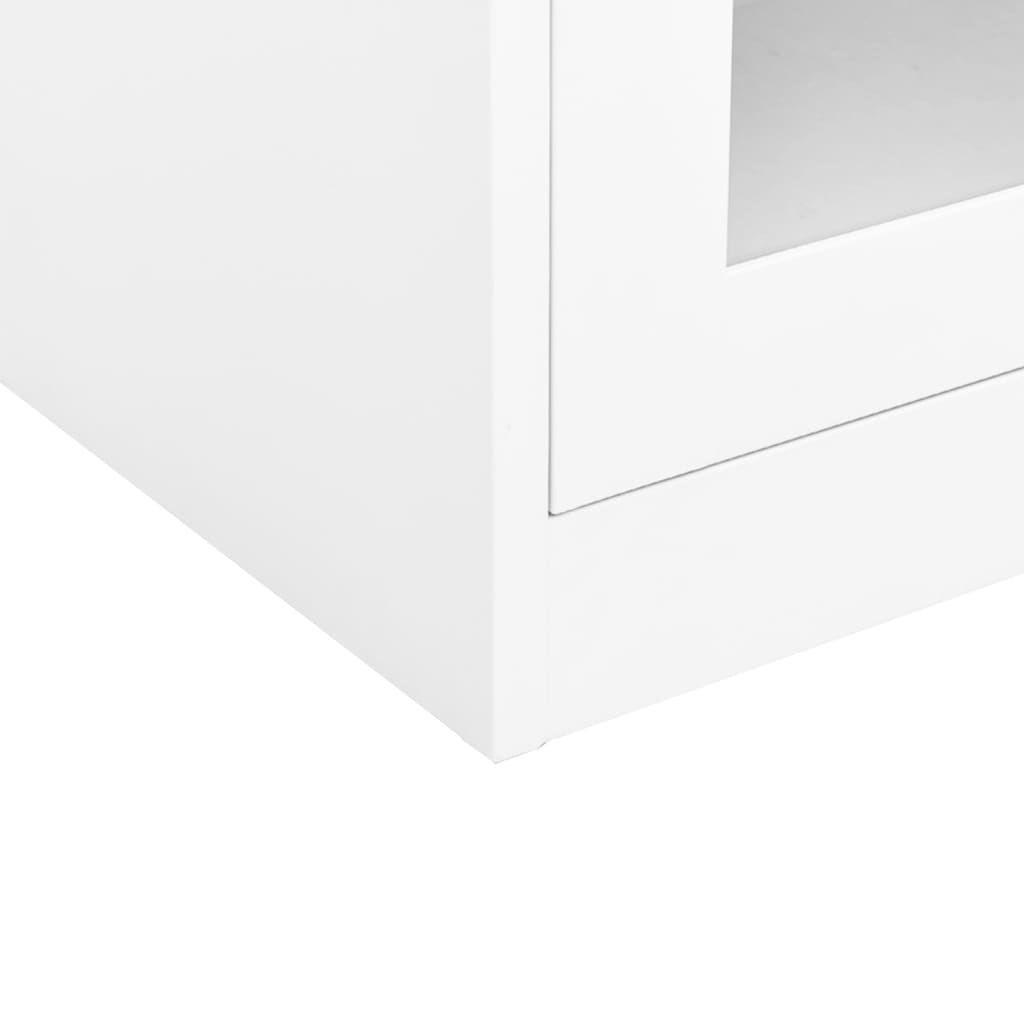 vidaXL Dulap de birou, alb, 90x40x105 cm, oțel