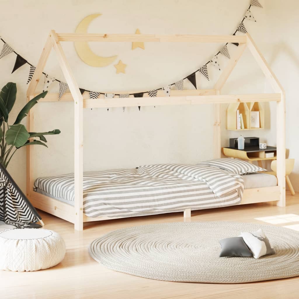 vidaXL Cadru de pat de copii, 80 x 160 cm, lemn masiv de pin