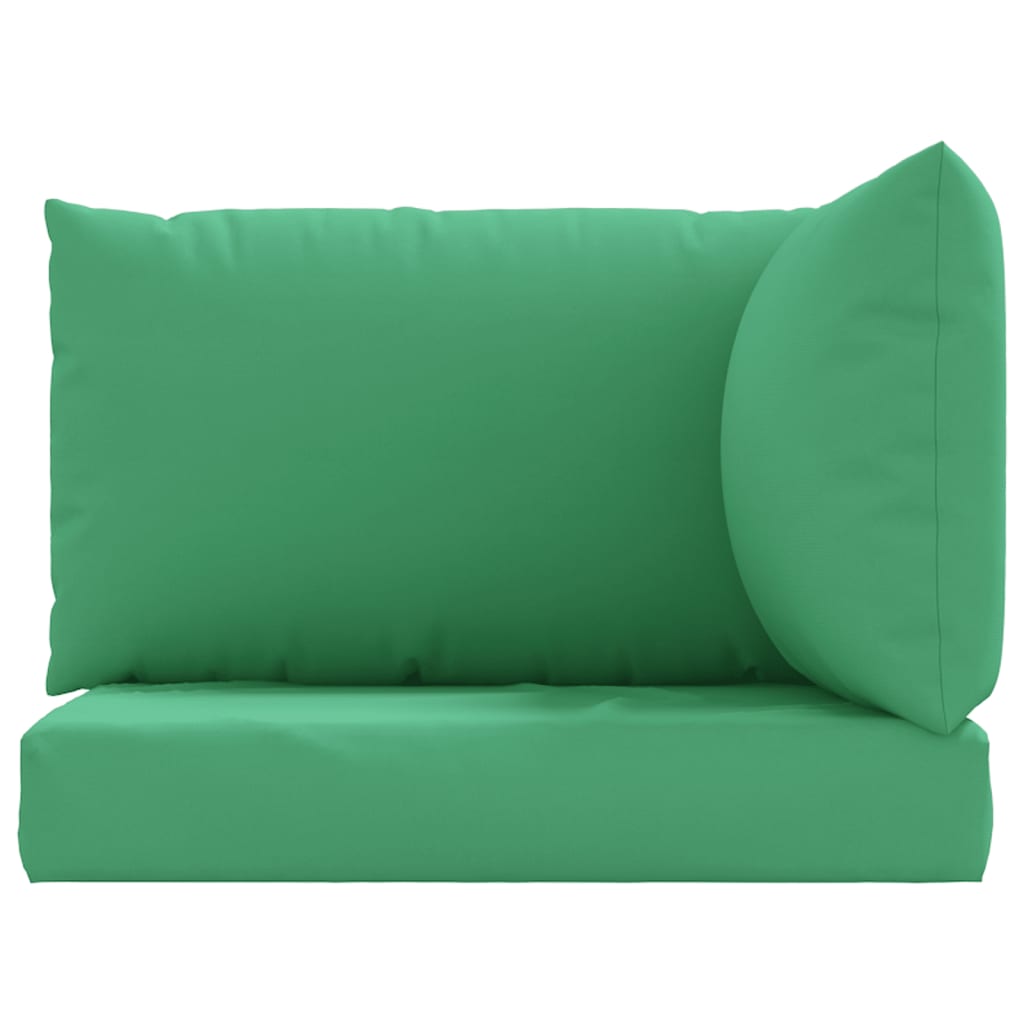 vidaXL Perne pentru canapea din paleți, 3 buc., verde, textil