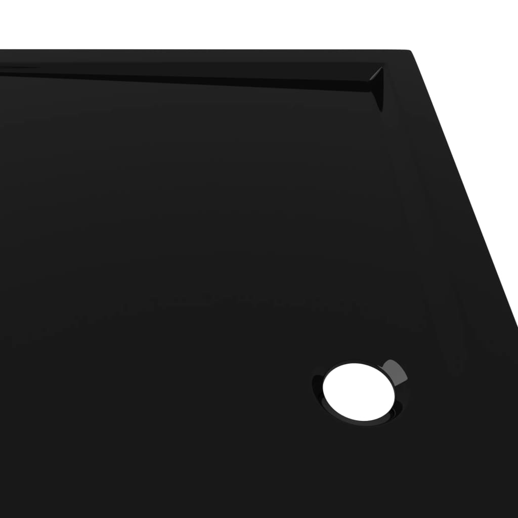 vidaXL Cădiță de duș dreptunghiulară din ABS, negru, 80x120 cm