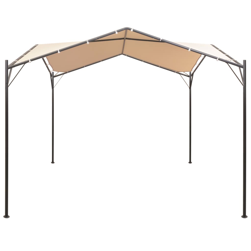 vidaXL Pavilion foișor cort cu baldachin, 4x4 m, oțel, bej