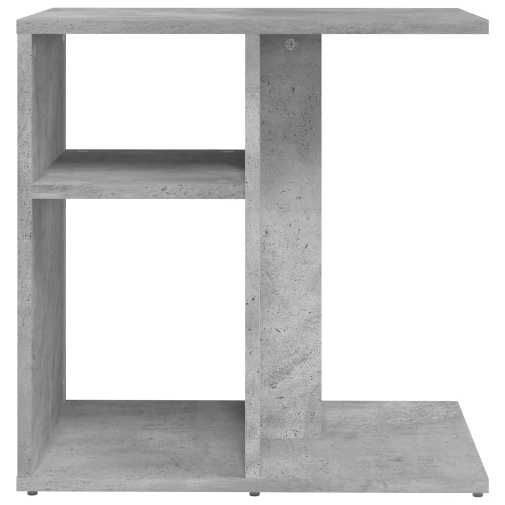 vidaXL Masă laterală, gri beton, 50x30x50 cm, PAL