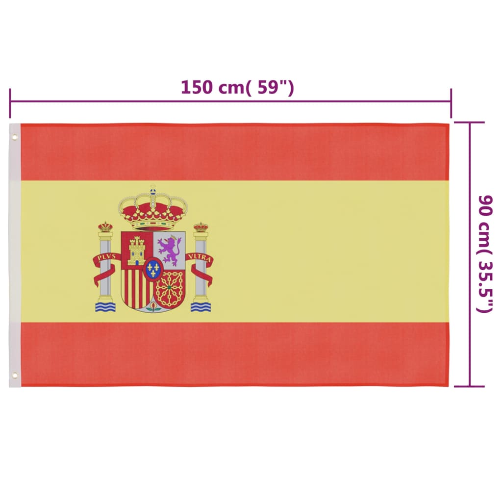 vidaXL Steag Spania și stâlp din aluminiu, 6,2 m