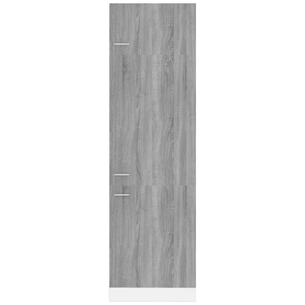 vidaXL Dulap de frigider, gri sonoma, 60x57x207 cm, lemn prelucrat