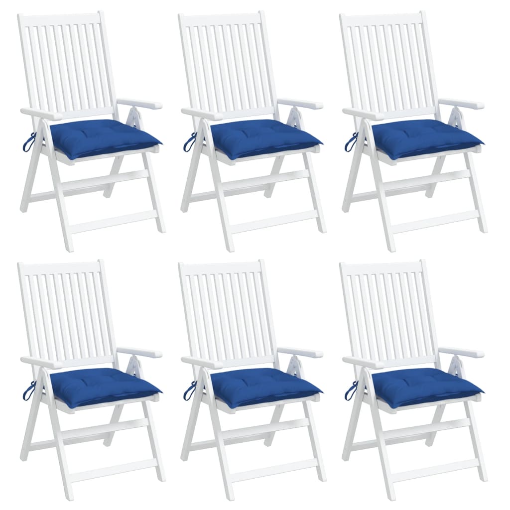 vidaXL Perne de scaun, 6 buc., albastru, 50x50x7 cm, textil oxford
