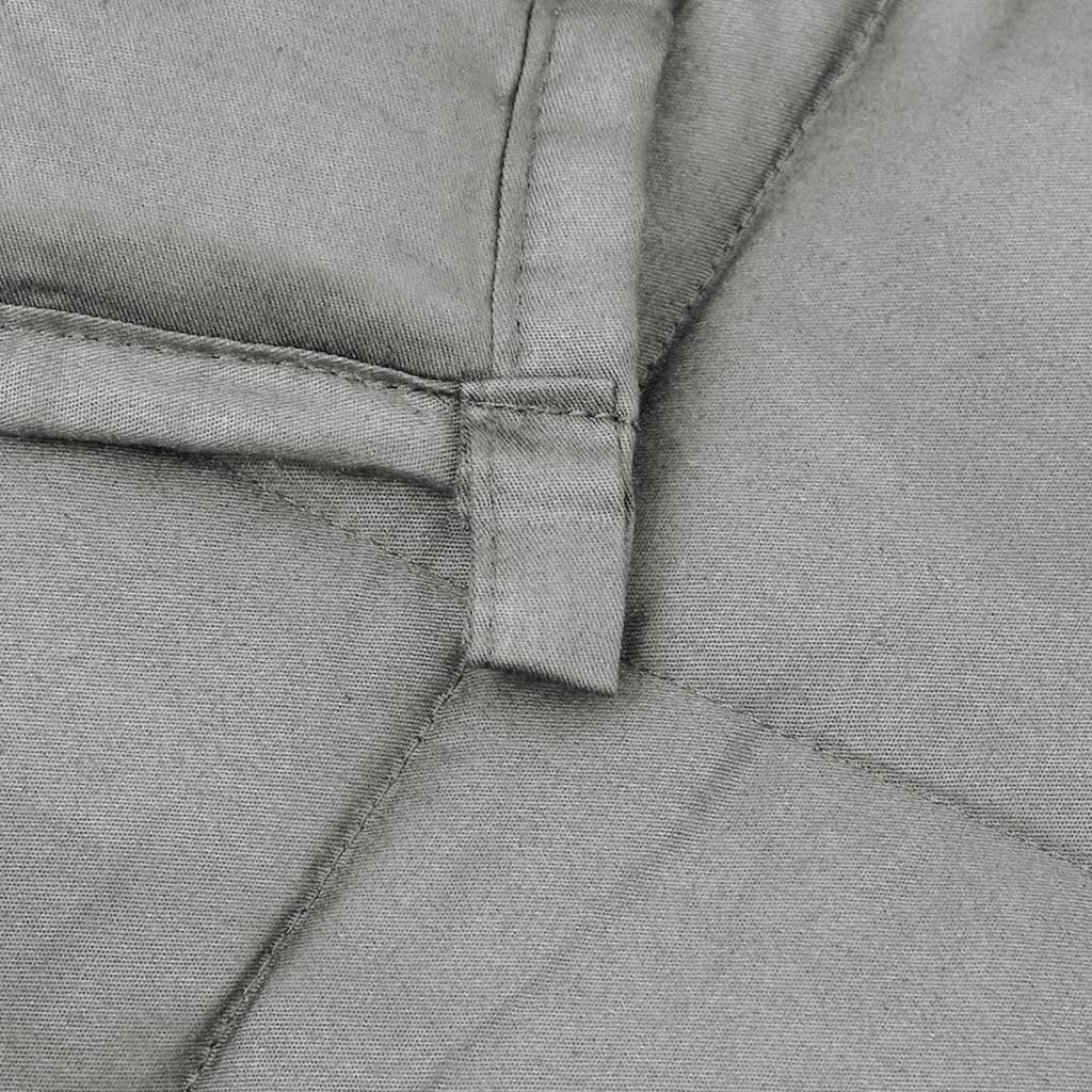 vidaXL Pătură cu greutăți, gri, 150x200 cm, 11 kg, material textil