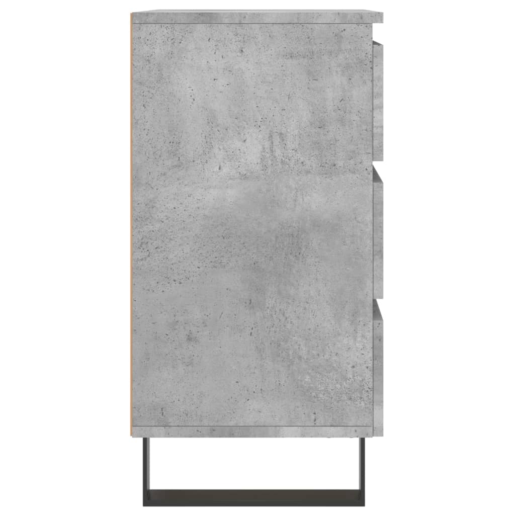 vidaXL Noptiere, 2 buc., gri beton, 40x35x69 cm, lemn compozit