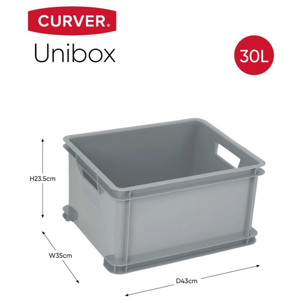 Curver Cutie de depozitare Unibox, 30 L, gri, mărime L