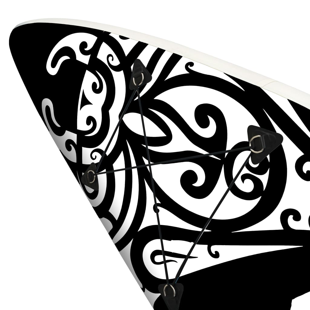 vidaXL Set de placă SUP gonflabilă, negru, 320x76x15 cm