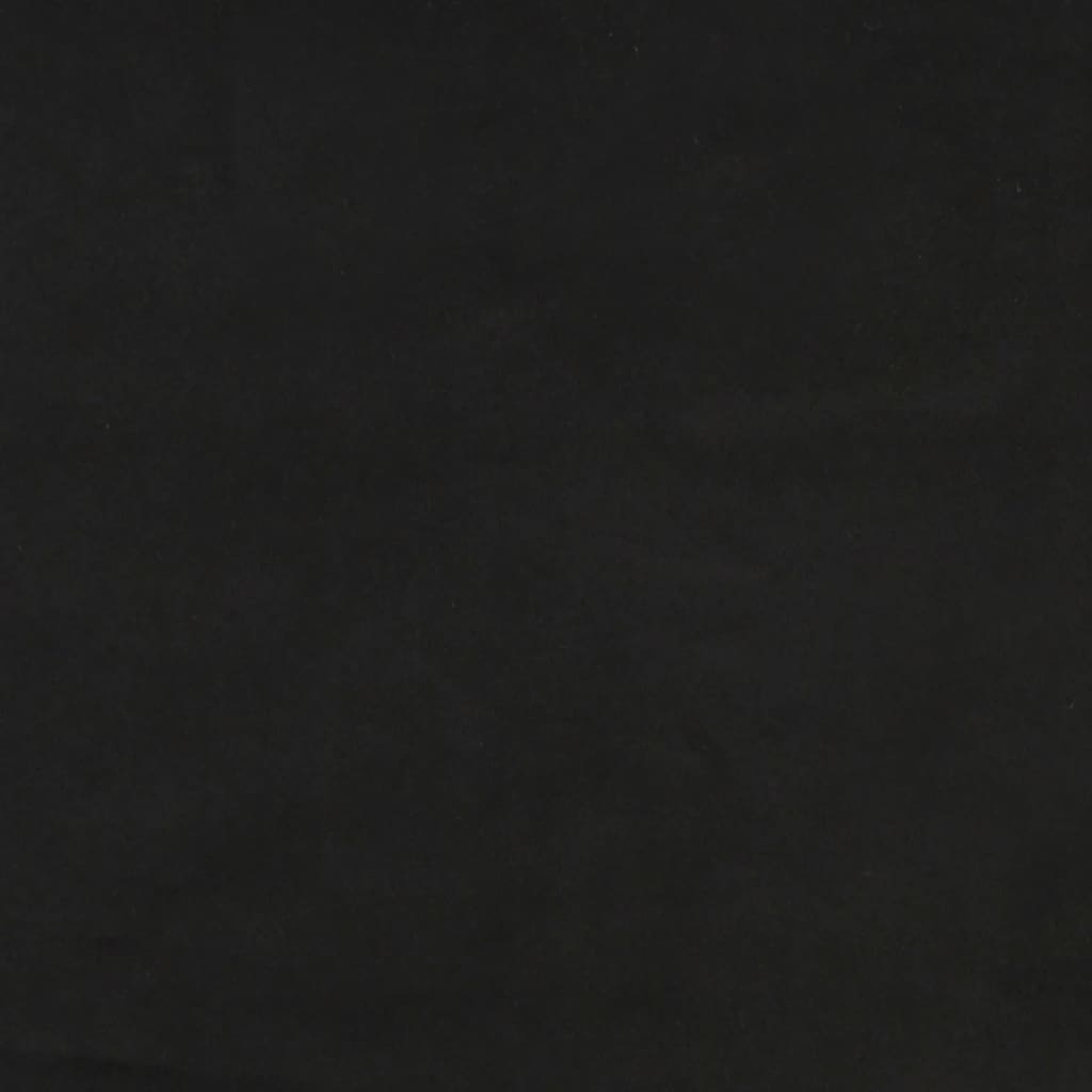 vidaXL Pat cu arcuri, saltea și LED, negru, 120x190 cm, catifea