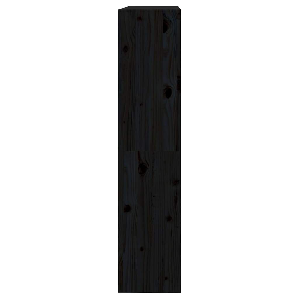 vidaXL Bibliotecă/Separator cameră negru 80x30x135,5 cm lemn masiv pin
