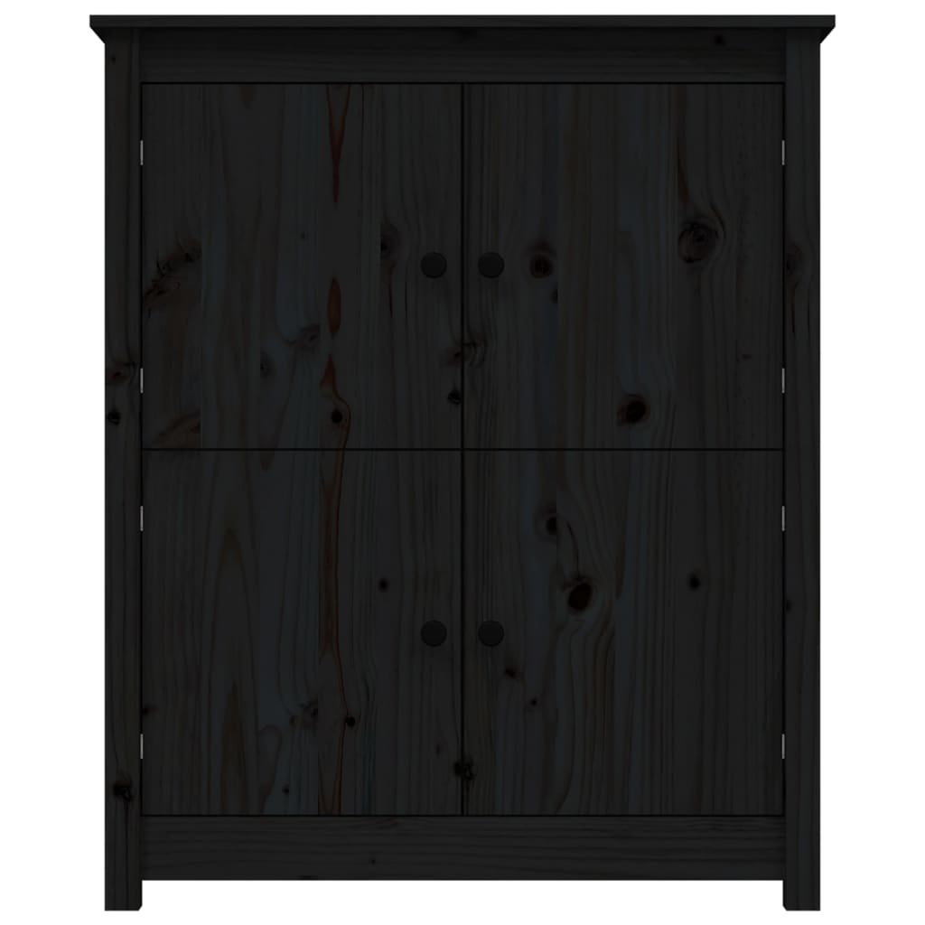 vidaXL Servantă, negru, 83x41,5x100 cm, lemn masiv de pin