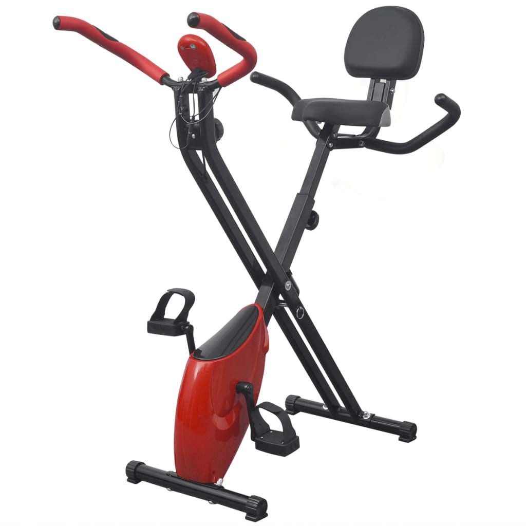 vidaXL Bicicletă fitness magnetică pliabilă cu spătar, volantă 2,5 kg