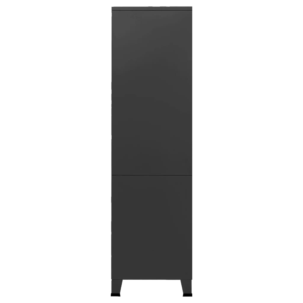 vidaXL Șifonier industrial, negru, 90x50x180 cm, metal