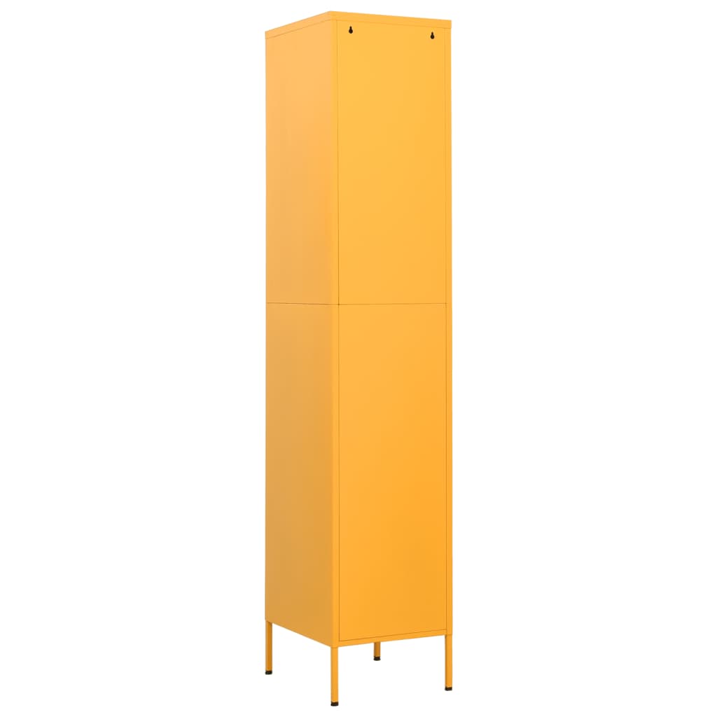 vidaXL Dulap de vestiar, galben muștar, 35x46x180 cm, oțel