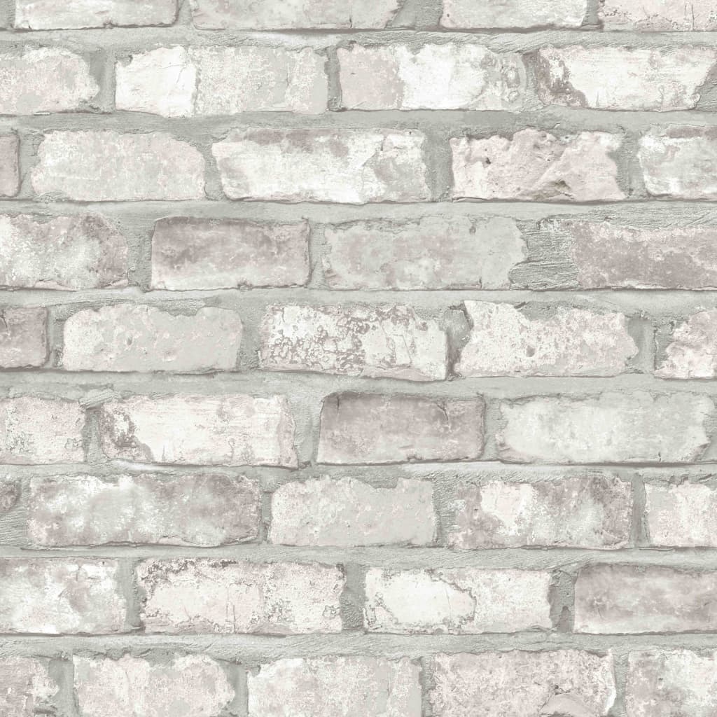 DUTCH WALLCOVERINGS Tapet, alb, model cărămizi, EW3104