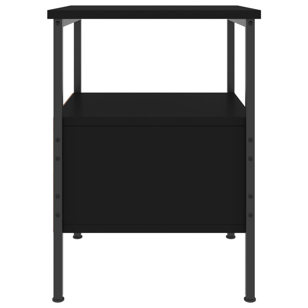 vidaXL Noptieră, negru, 34x36x50 cm, lemn compozit