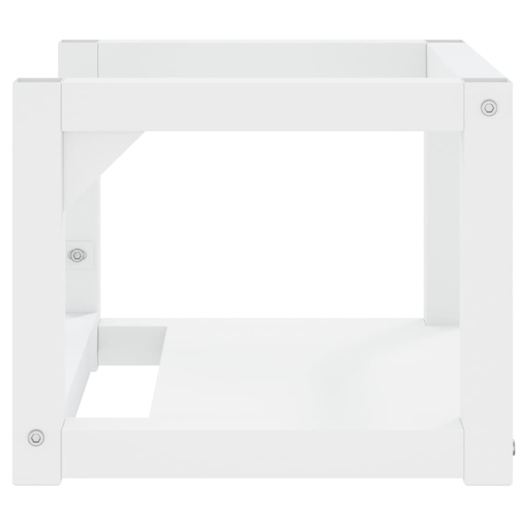 vidaXL Cadru chiuvetă de baie pentru perete, alb, 40x38x31 cm, fier