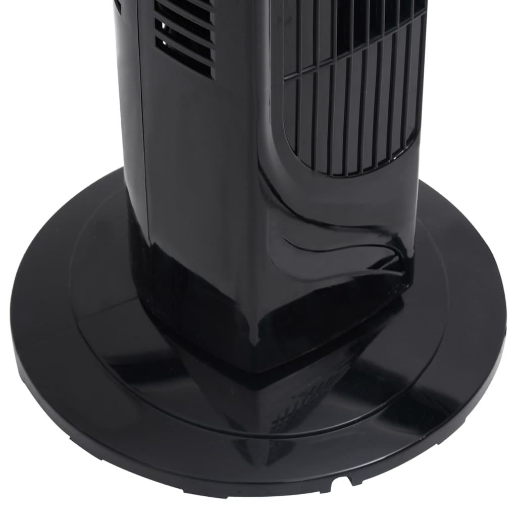 vidaXL Ventilator turn cu temporizator, negru, Φ24x80 cm