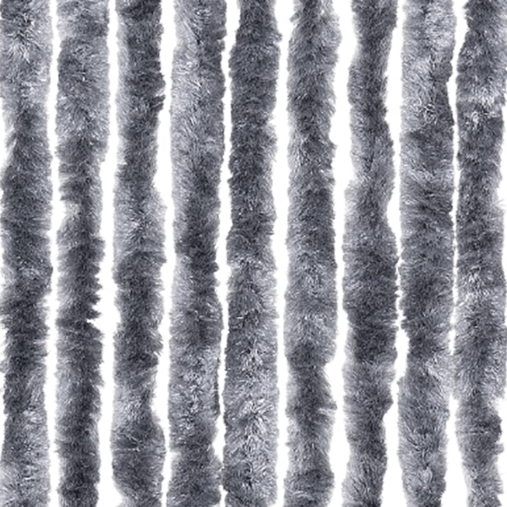 vidaXL Perdea pentru insecte, argintiu, 120x220 cm, Chenille