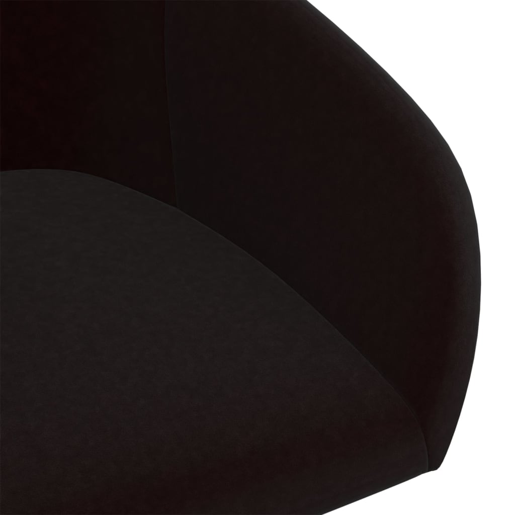 vidaXL Scaune de masă pivotante, 6 buc., negru, catifea