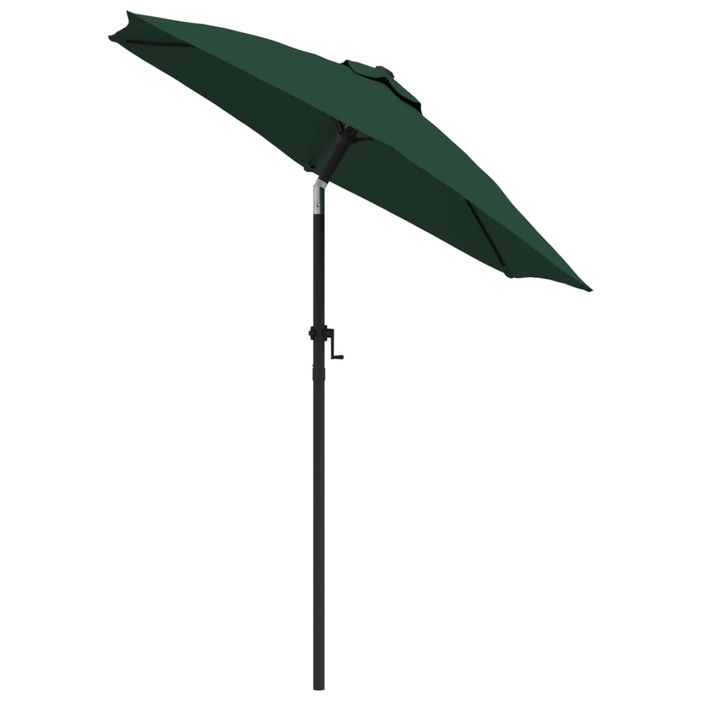 vidaXL Umbrelă de soare, verde, 200 x 224 cm, aluminiu