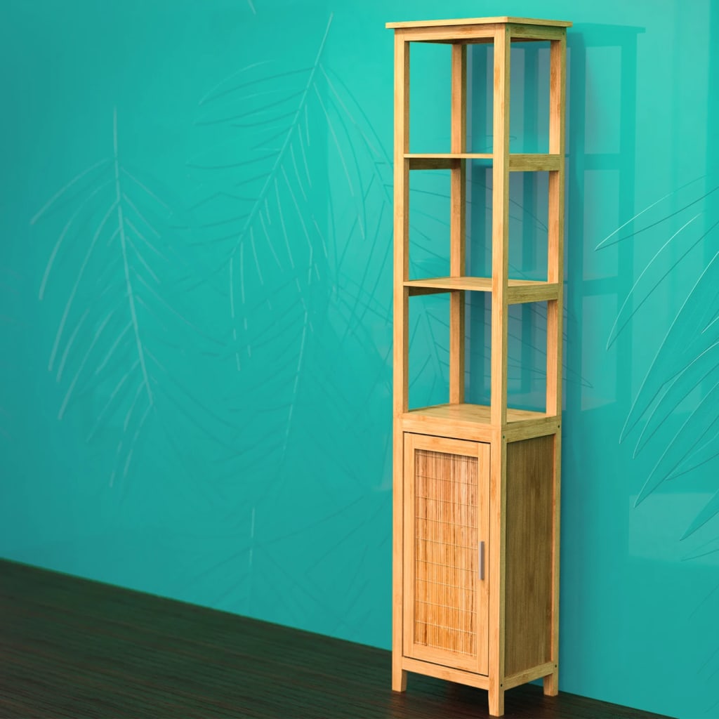 EISL Dulap înalt cu 3 compartimente, 40x30x190 cm, bambus