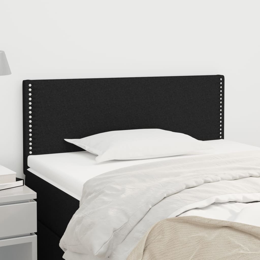 vidaXL Tăblie de pat, negru, 80x5x78/88 cm, textil