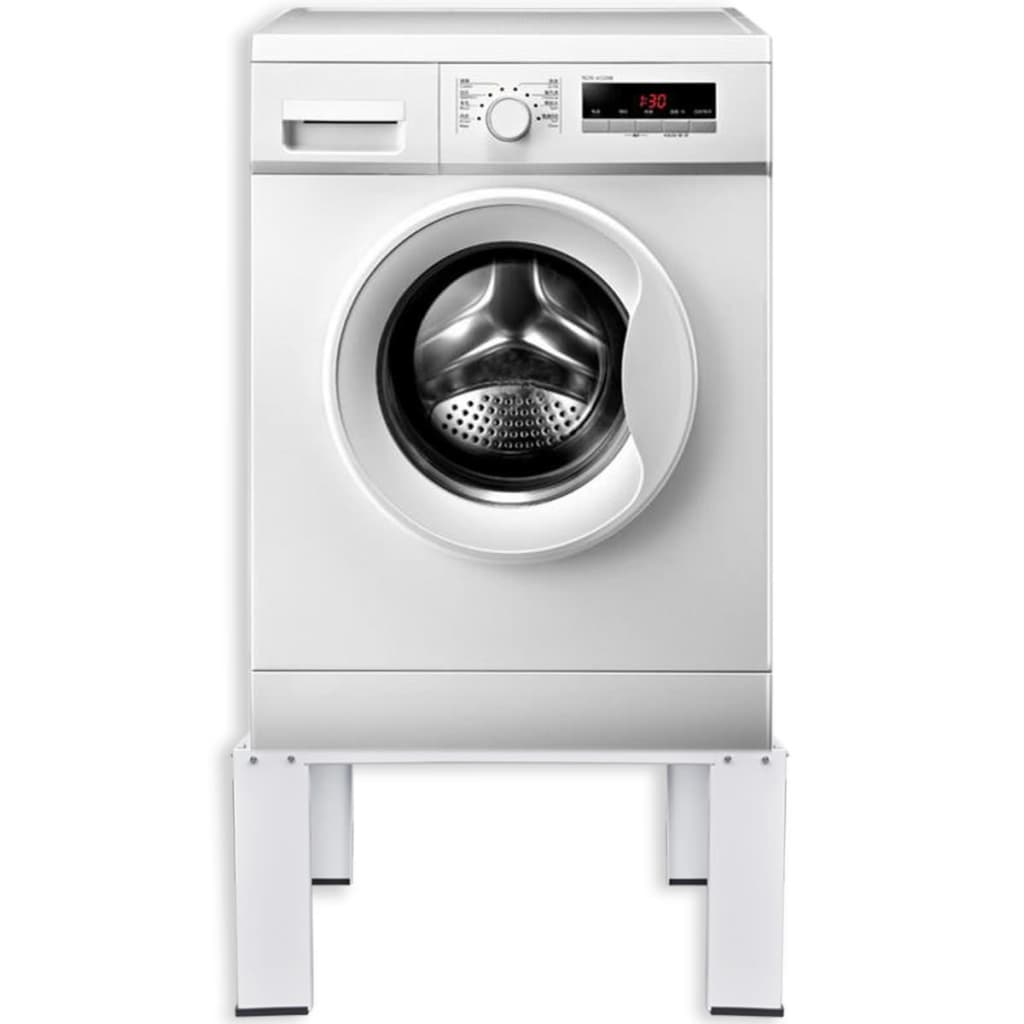 vidaXL Suport pentru mașina de spălat, alb