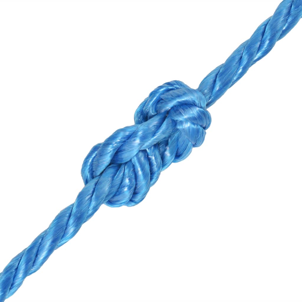 vidaXL Frânghie împletită polipropilenă, albastru, 250 m, 16 mm