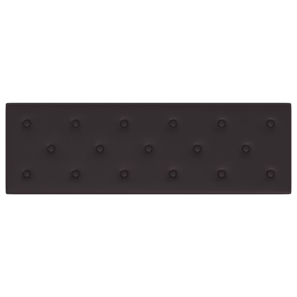 vidaXL Panouri de perete 12 buc. negru, 90x30 cm, piele eco 3,24 m²