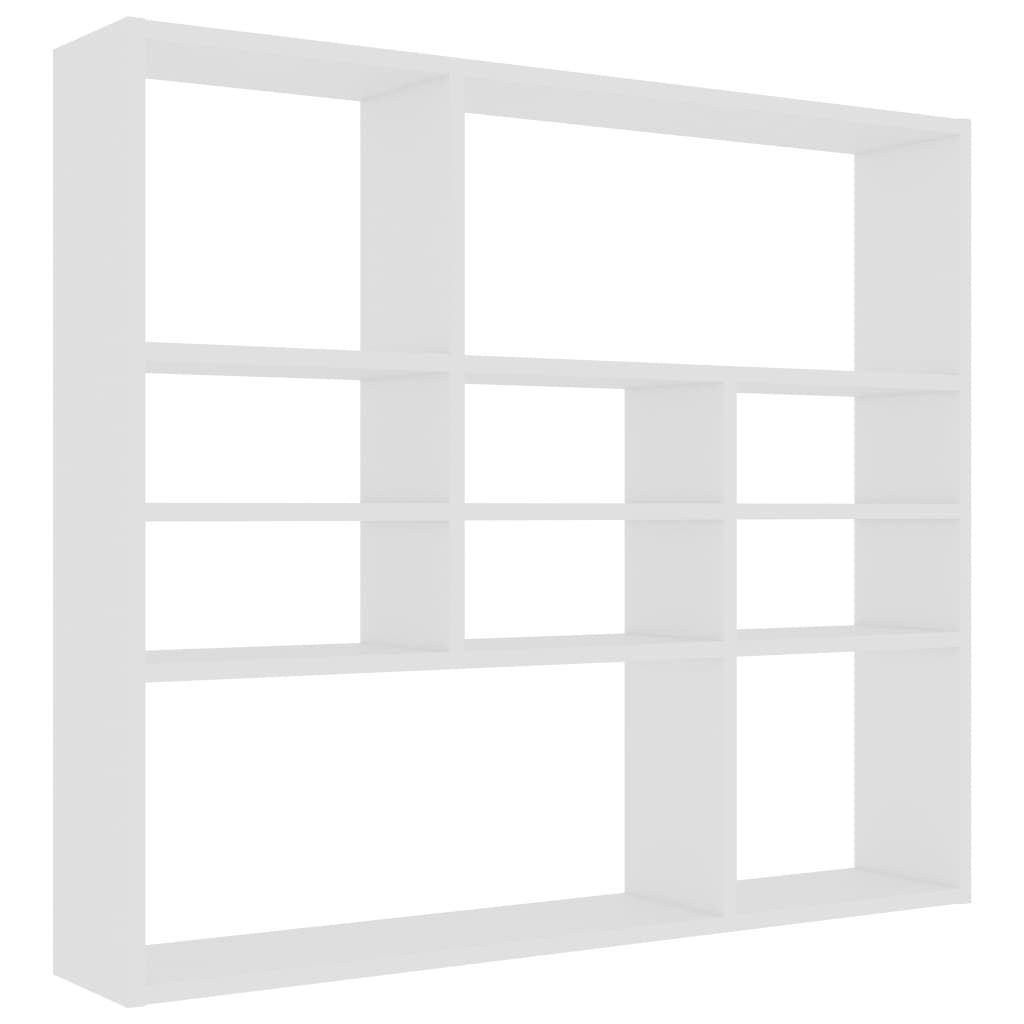 vidaXL Raft de perete, alb, 90x16x78 cm, PAL