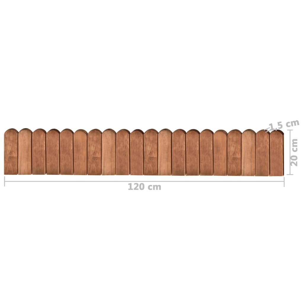 vidaXL Rolă de bordură, maro, 120 cm, lemn de pin tratat