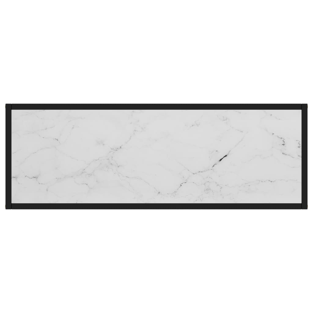 vidaXL Masă consolă, alb, 100x35x75 cm, sticlă securizată