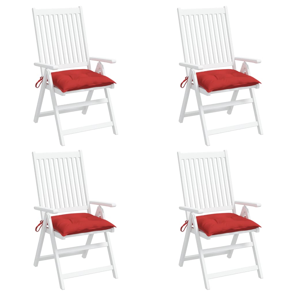 vidaXL Perne de scaun, 4 buc., roșu, 50 x 50 x 7 cm, textil