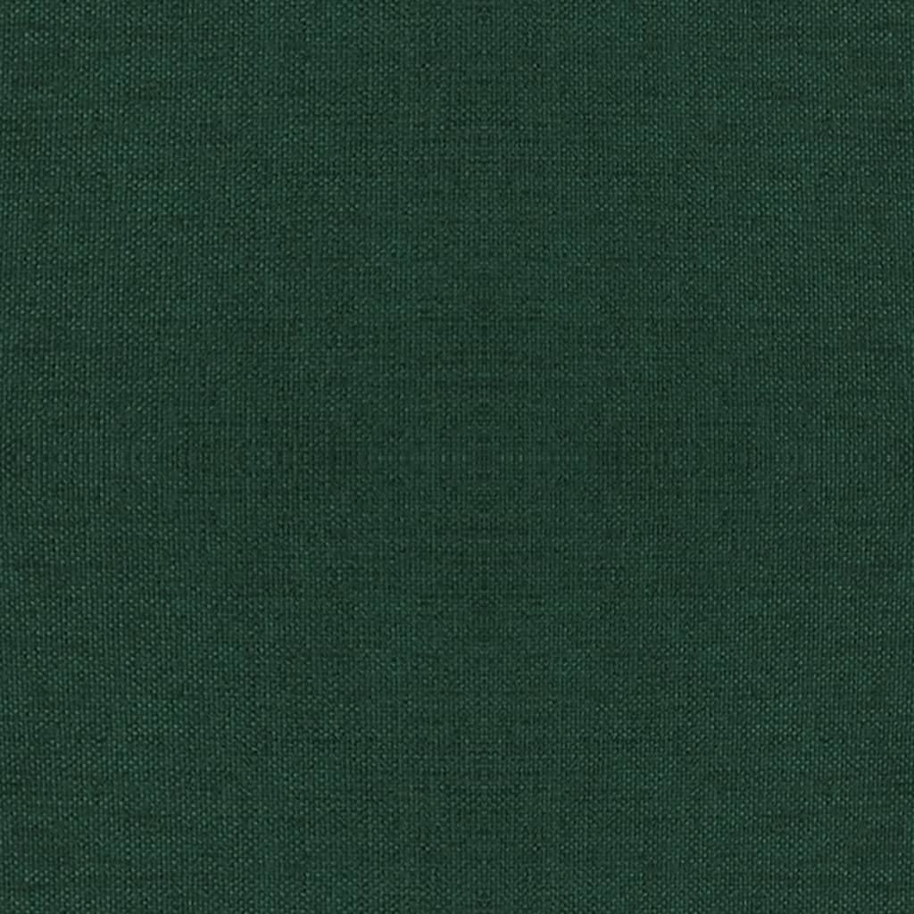 vidaXL Scaun cu picioare din lemn, verde închis, material textil