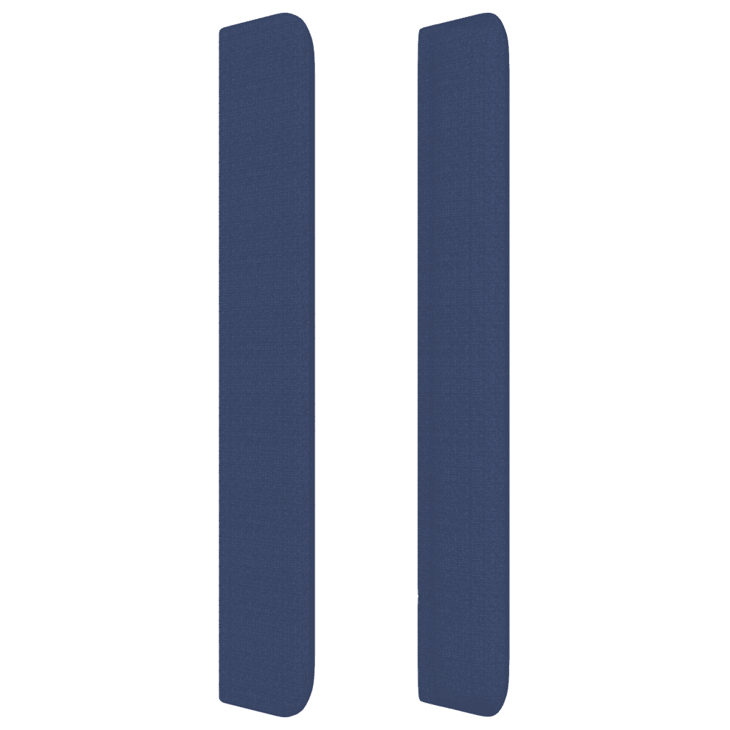 vidaXL Pat box spring cu saltea, albastru, 100x200 cm, textil