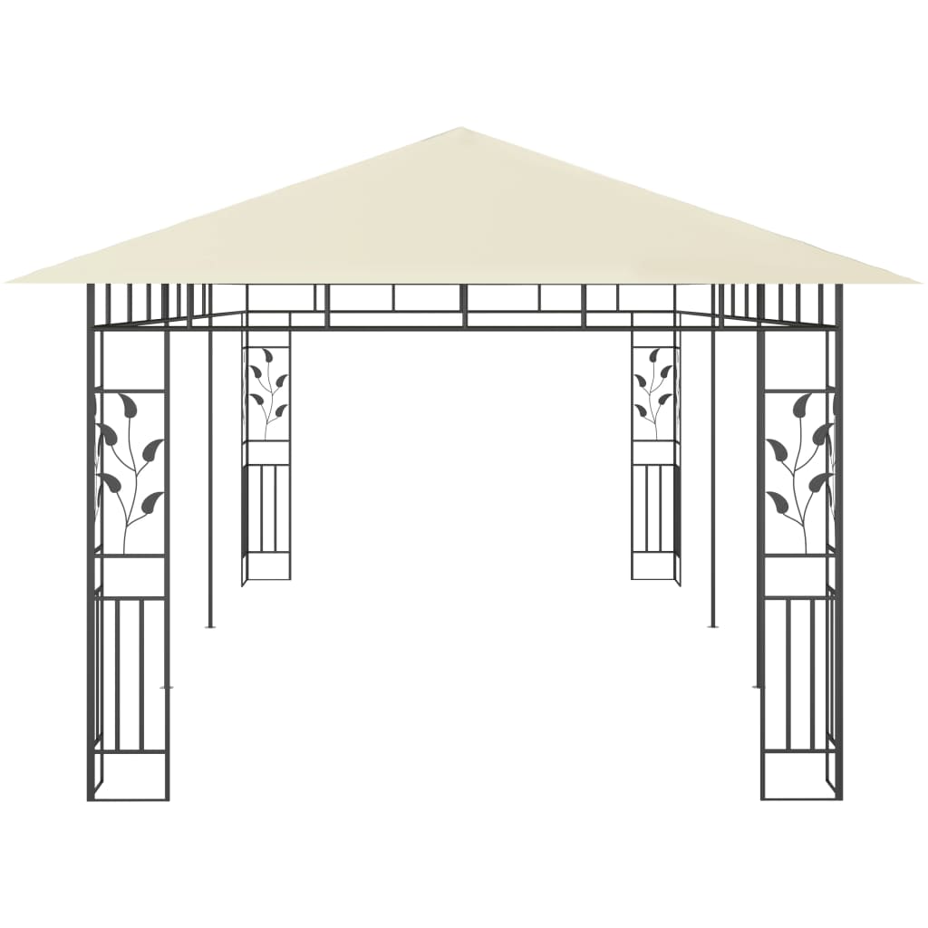 vidaXL Pavilion cu plasă anti-țânțari, crem, 6 x 3 x 2,73 m