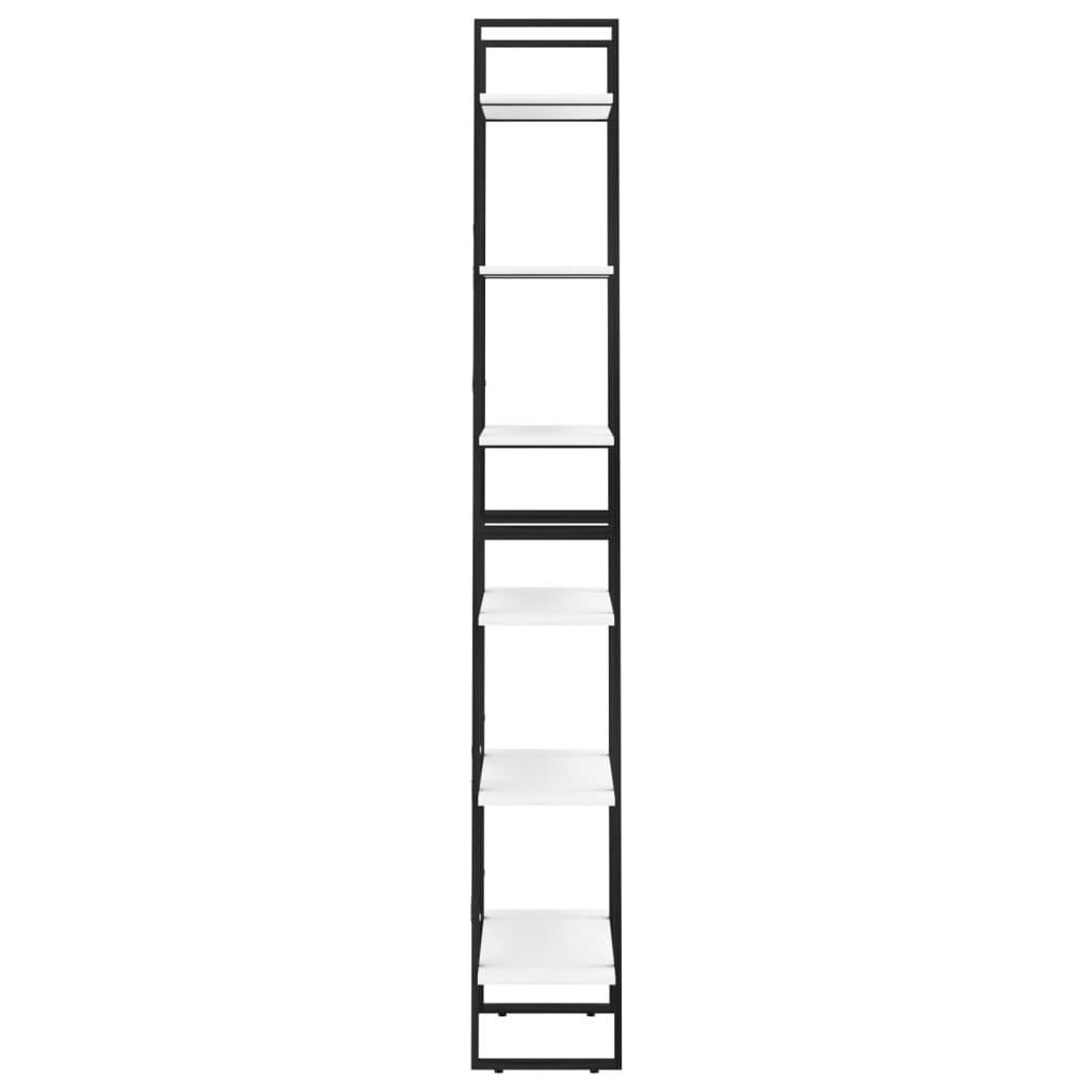 vidaXL Raft de depozitare, alb, 60x30x210 cm, lemn compozit