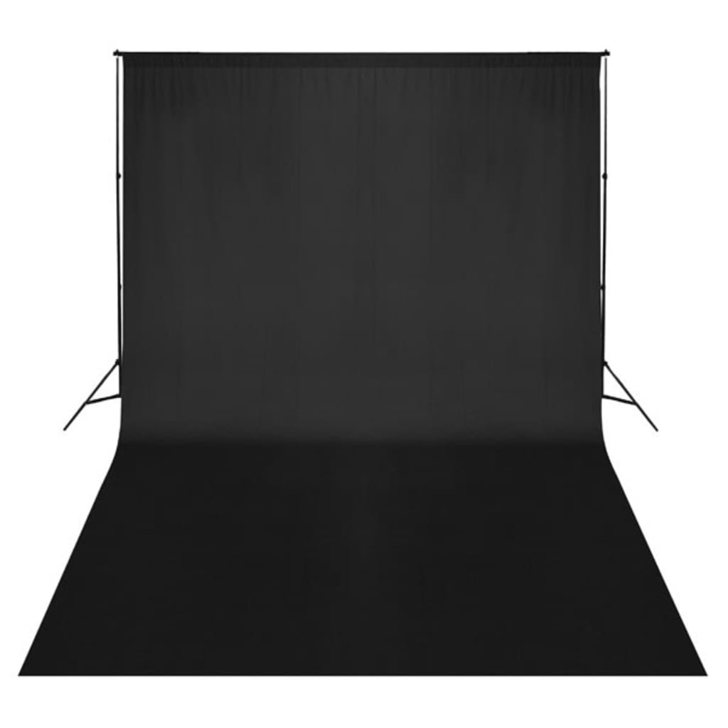 vidaXL Fundal foto, bumbac, negru, 500 x 300 cm