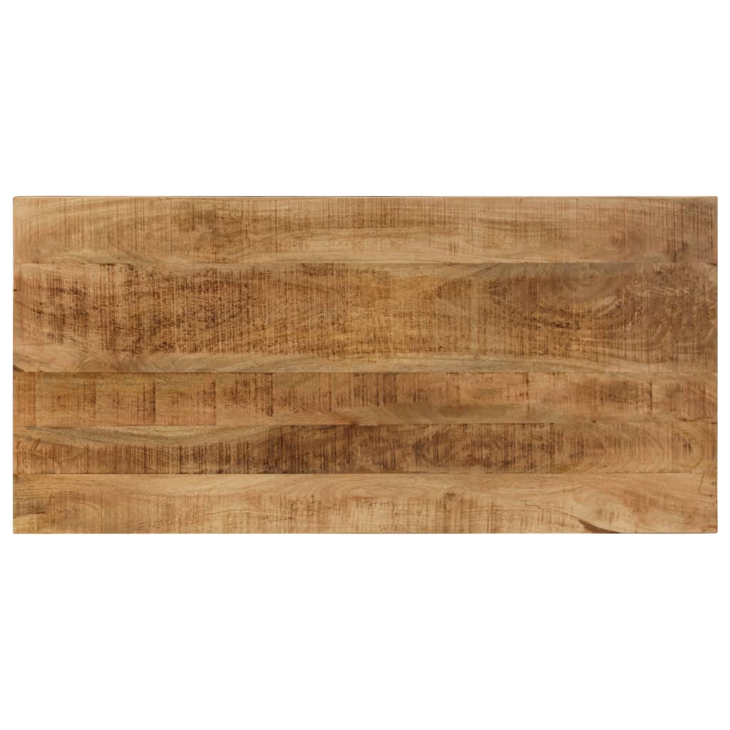 vidaXL Masă de bucătărie, 115x55x76 cm, lemn masiv de mango și oțel