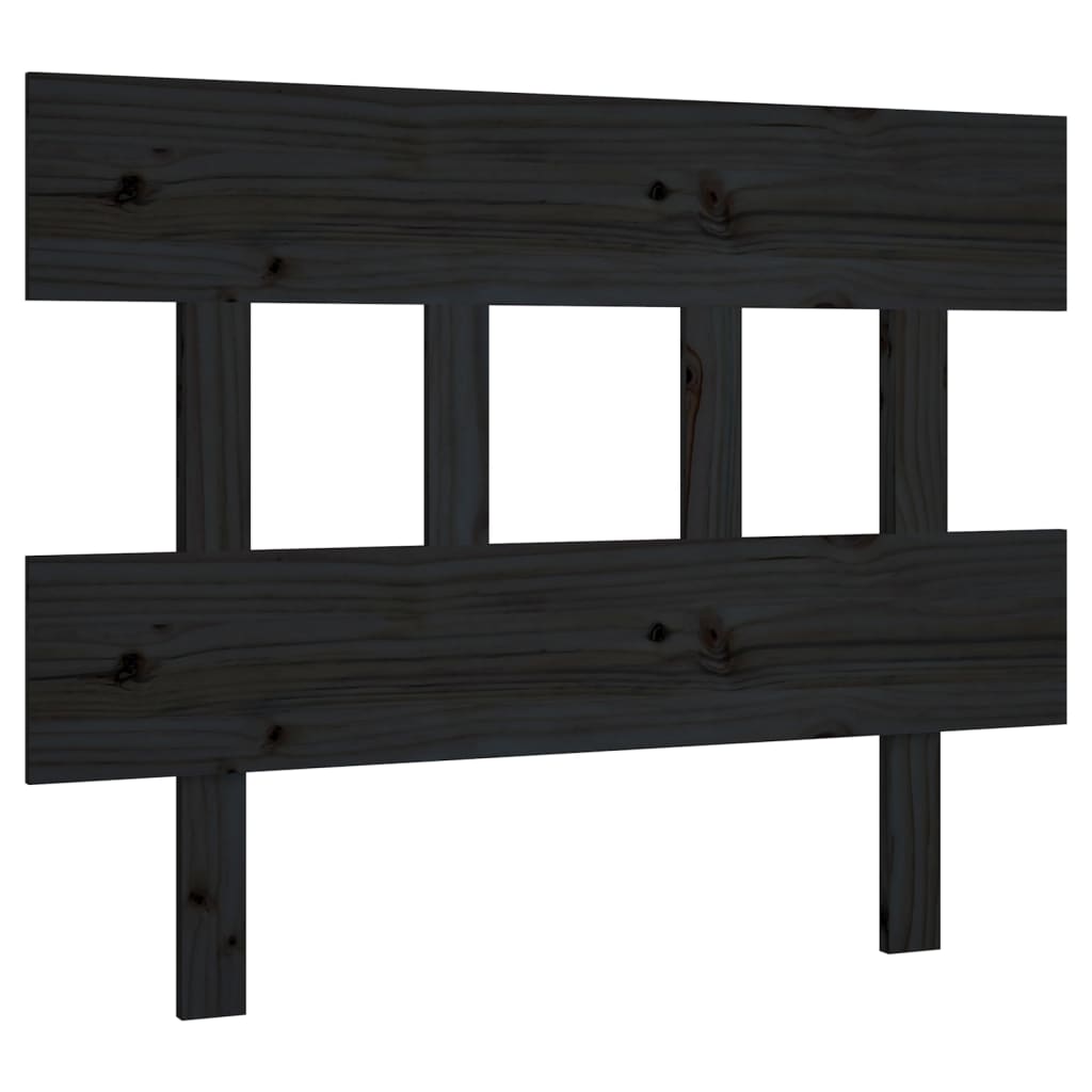 vidaXL Tăblie de pat, negru, 78,5x3x81 cm, lemn masiv de pin