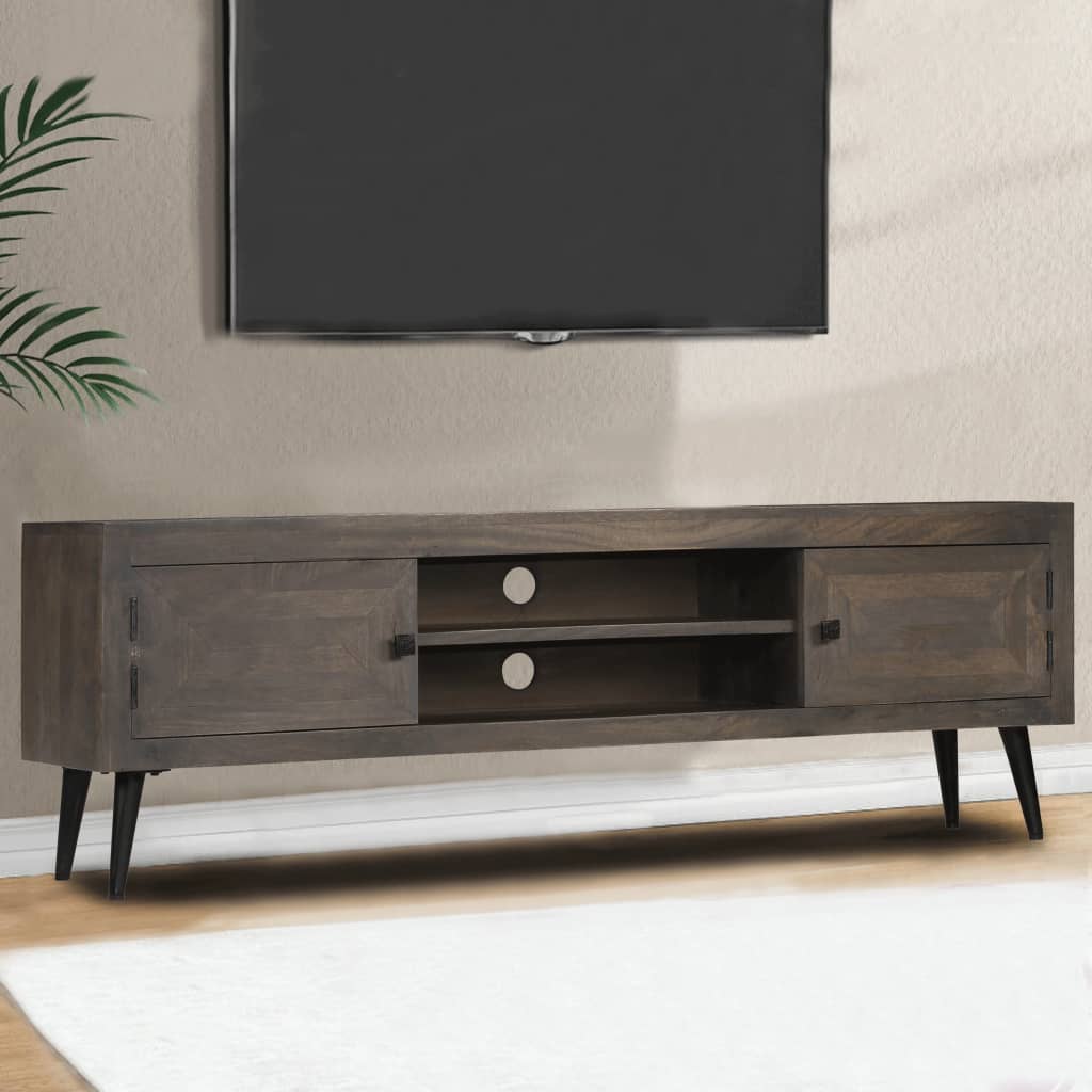 vidaXL Comodă TV, lemn masiv de mango, 140 x 30 x 45 cm