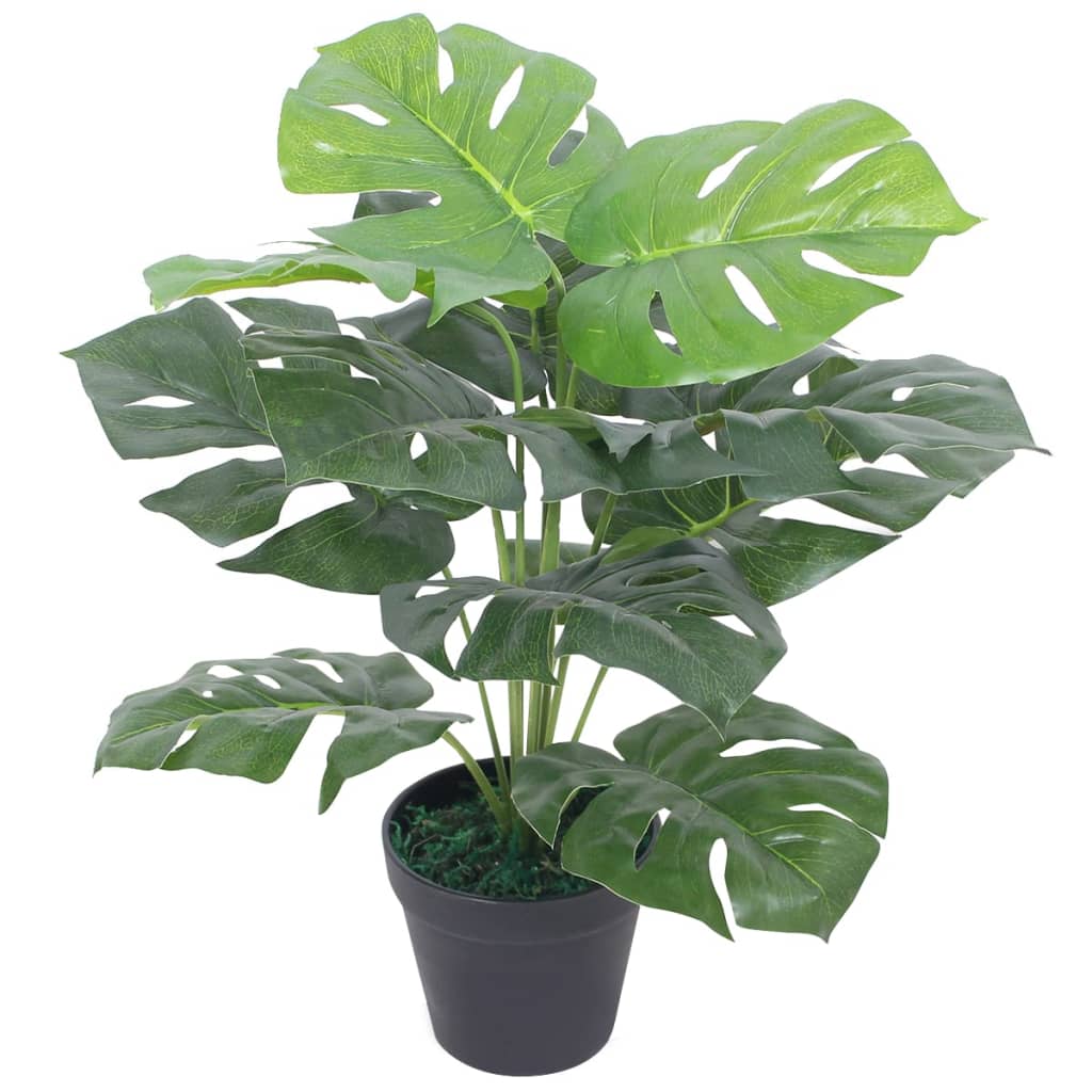 vidaXL Plantă artificială Monstera cu ghiveci, 45 cm, verde