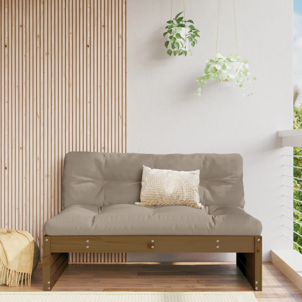 vidaXL Canapea de mijloc de grădină, maro miere, 120x80 cm