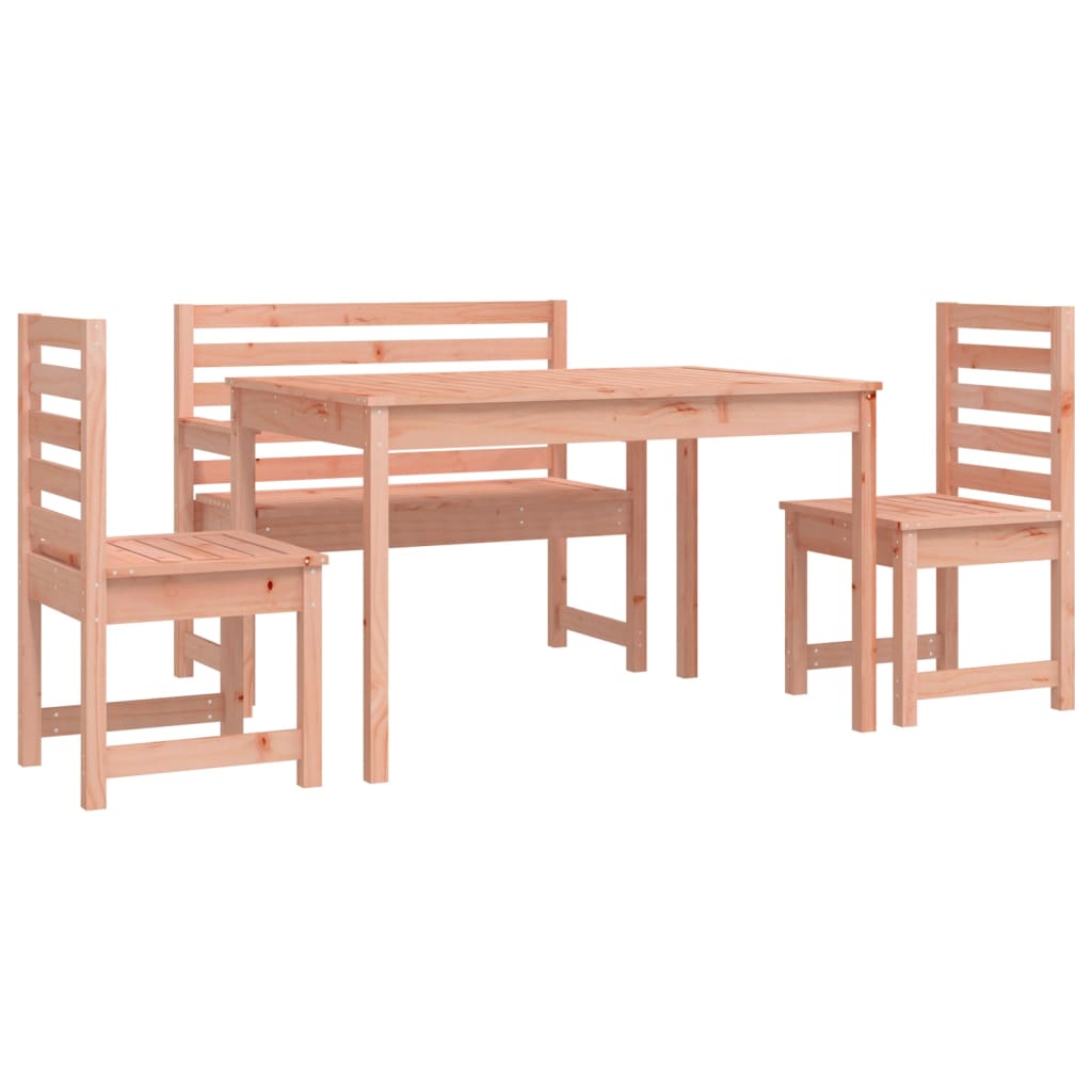 vidaXL Set cu masă de grădină, 4 piese, lemn masiv douglas