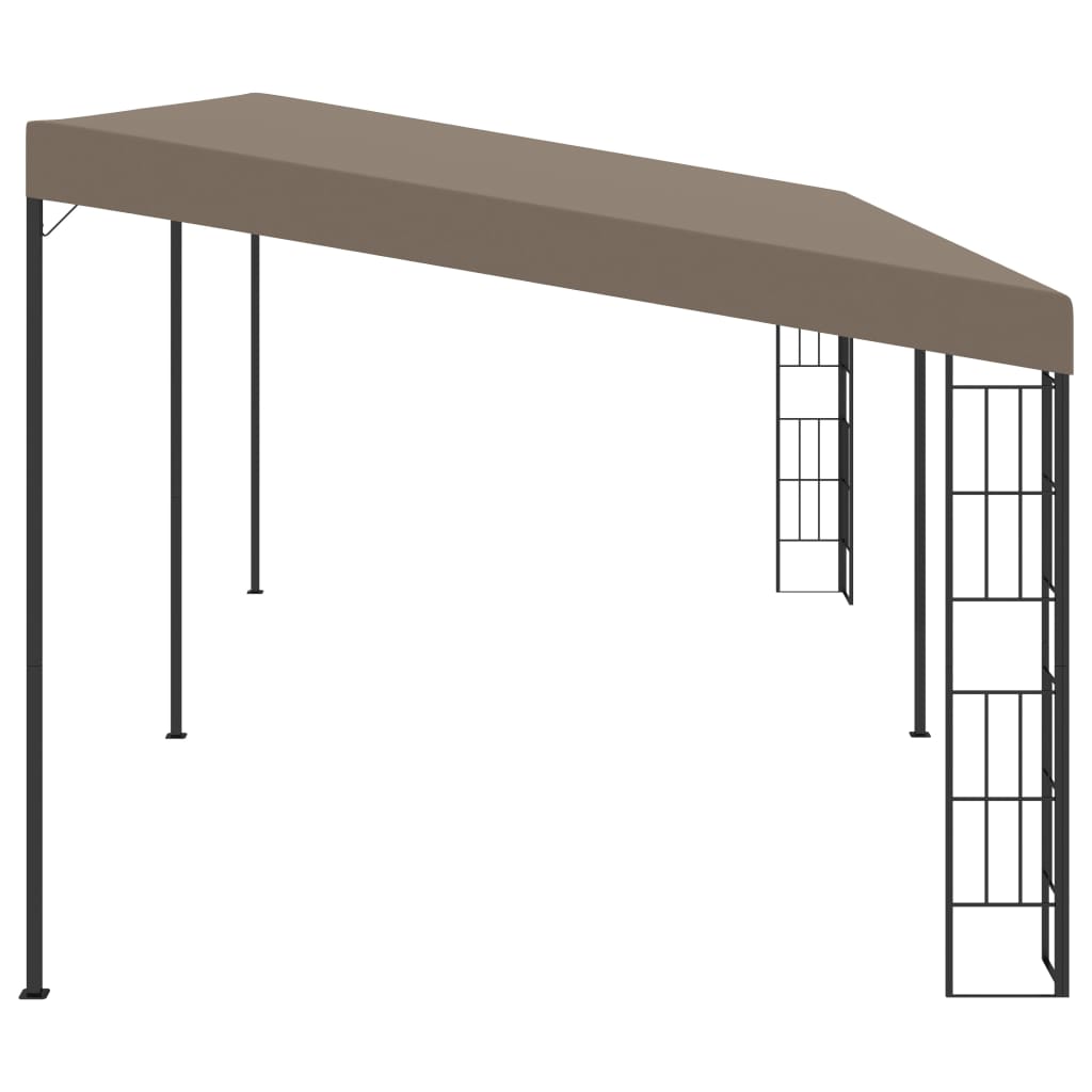 vidaXL Pavilion montat pe perete, gri taupe, 6 x 3 m, material textil
